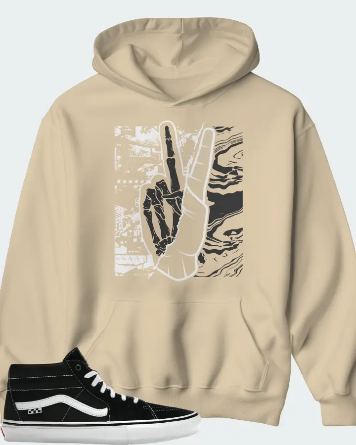 Vans Skate Grosso Mid Sneaker Matching Cream Hoodie - Peace of mind