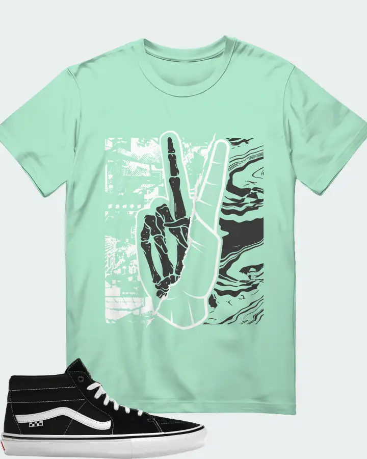 Vans Skate Grosso Mid Sneaker Matching Mint T-Shirt - Peace of mind