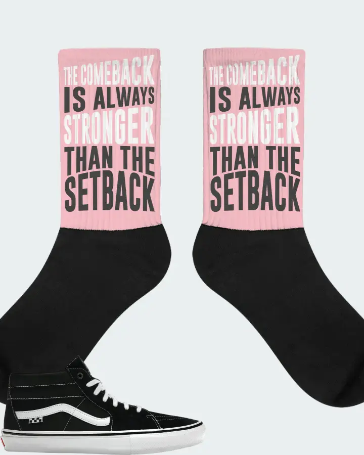 Vans Skate Grosso Mid Sneaker Matching Pink Socks - The Comeback