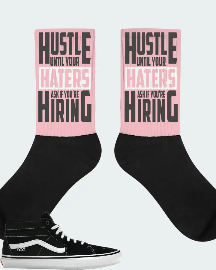 Vans Skate Grosso Mid Sneaker Matching Pink Socks - HUSTLE UNTIL YOUR HATERS