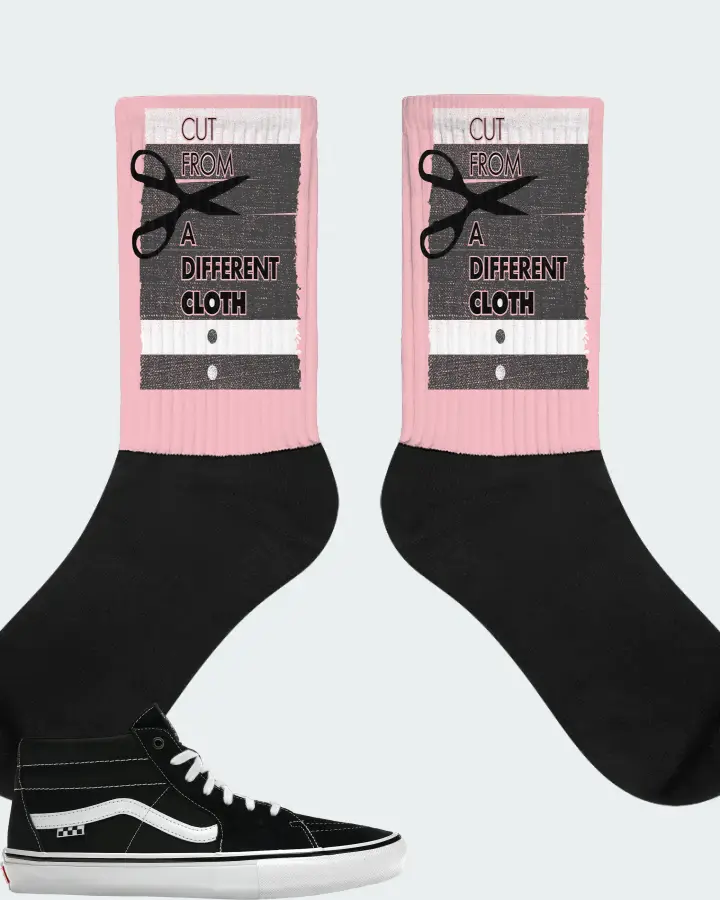 Vans Skate Grosso Mid Sneaker Matching Pink Socks - Cut From a Different Cloth