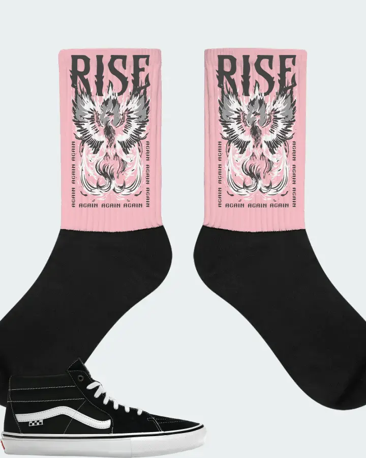 Vans Skate Grosso Mid Sneaker Matching Pink Socks - RISE
