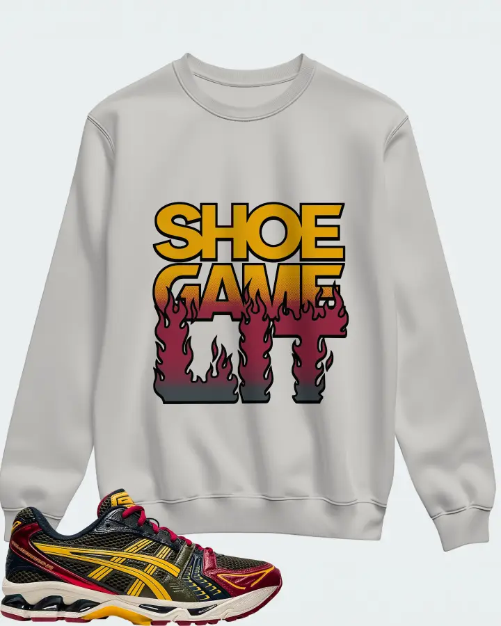 ASICS Gel-Kayano 14 Sneaker Matching Grey Sweatshirt - Shoe Game Lit Refreshed