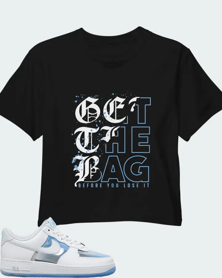 Nike Air Force 1 White University Blue Matching Crop Top