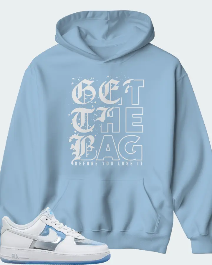 Nike Air Force 1 White University Blue Matching Hoodie