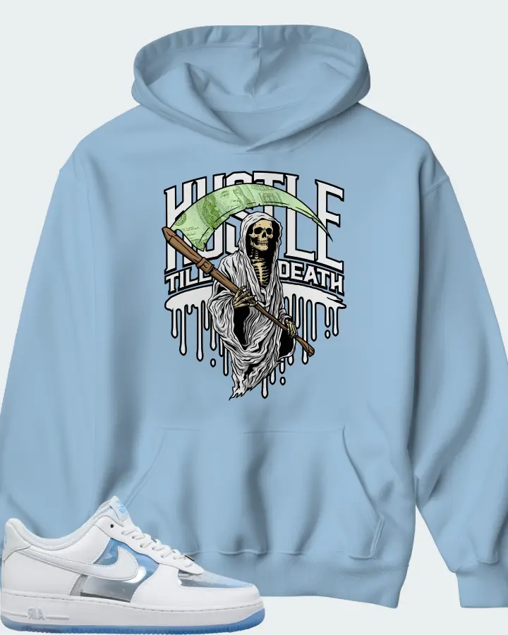Nike Air Force 1 White University Blue Matching Hoodie