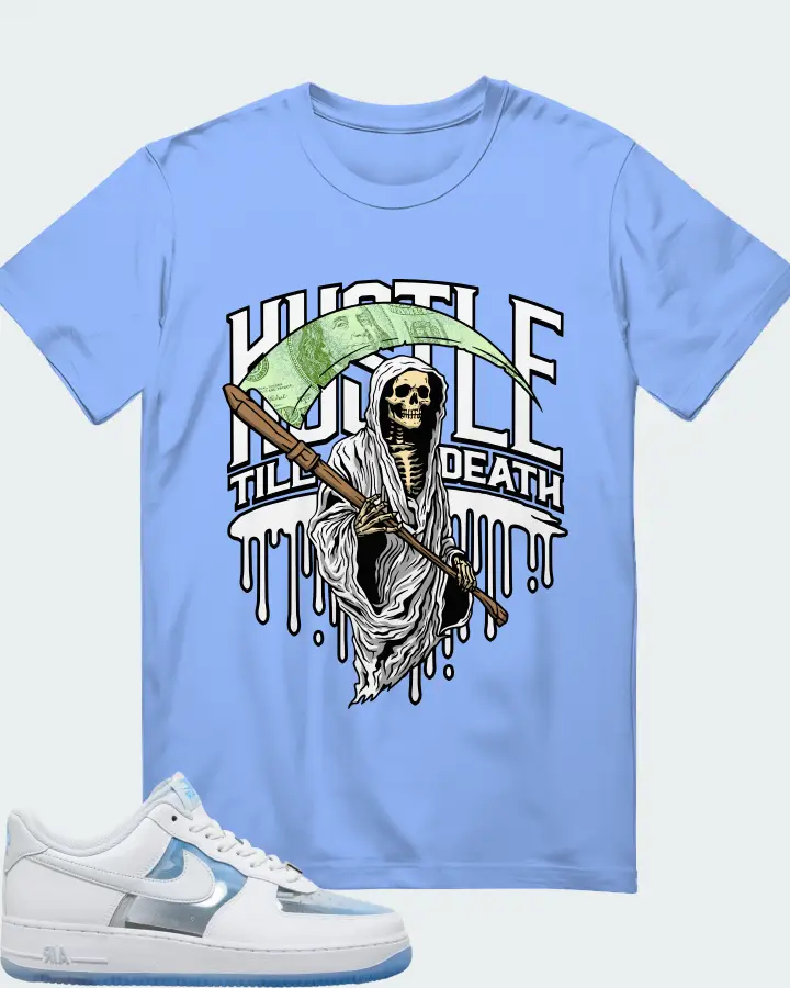 Nike Air Force 1 White University Blue Matching T-Shirt