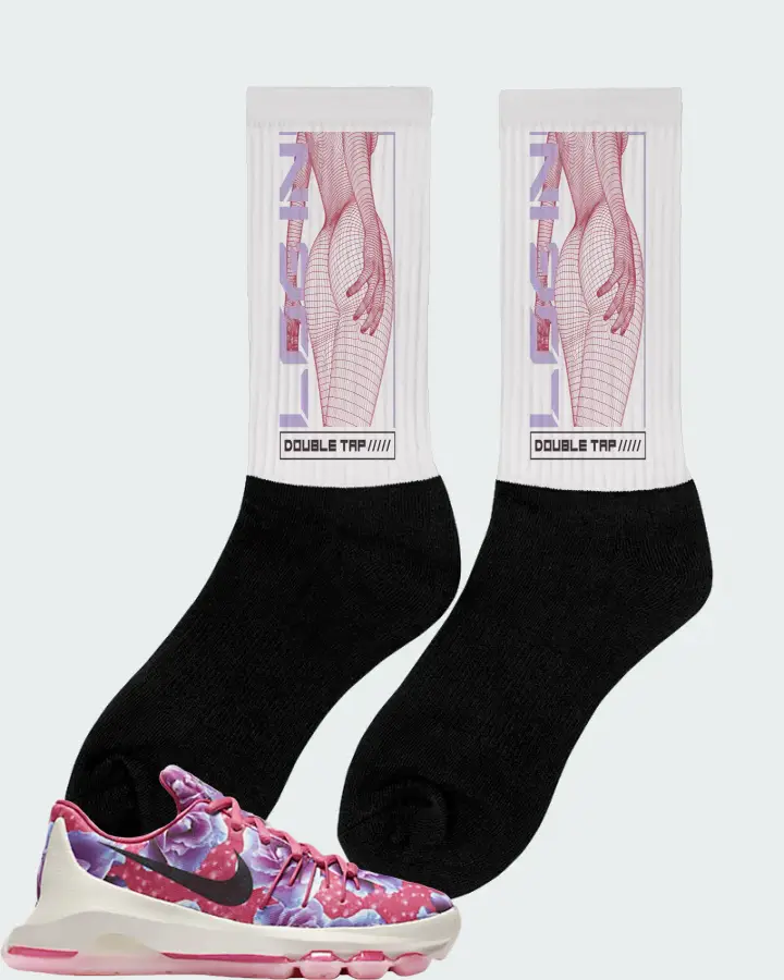 Nike KD 8 Sneaker Matching White Socks (LOGIN) - View 3