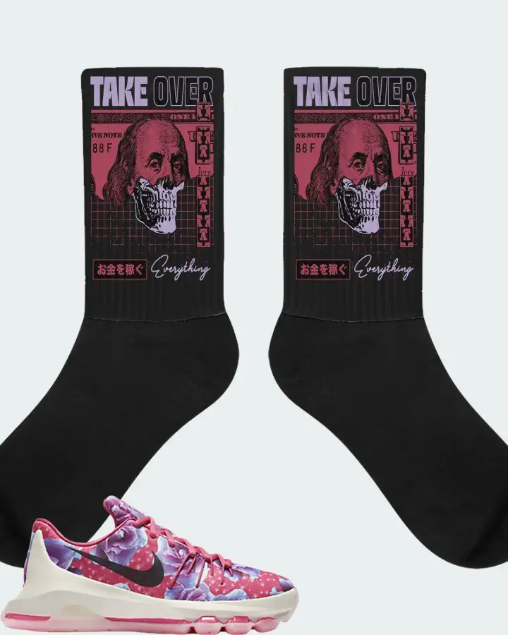 Nike KD 8 Sneaker Matching Black Socks - Take Over