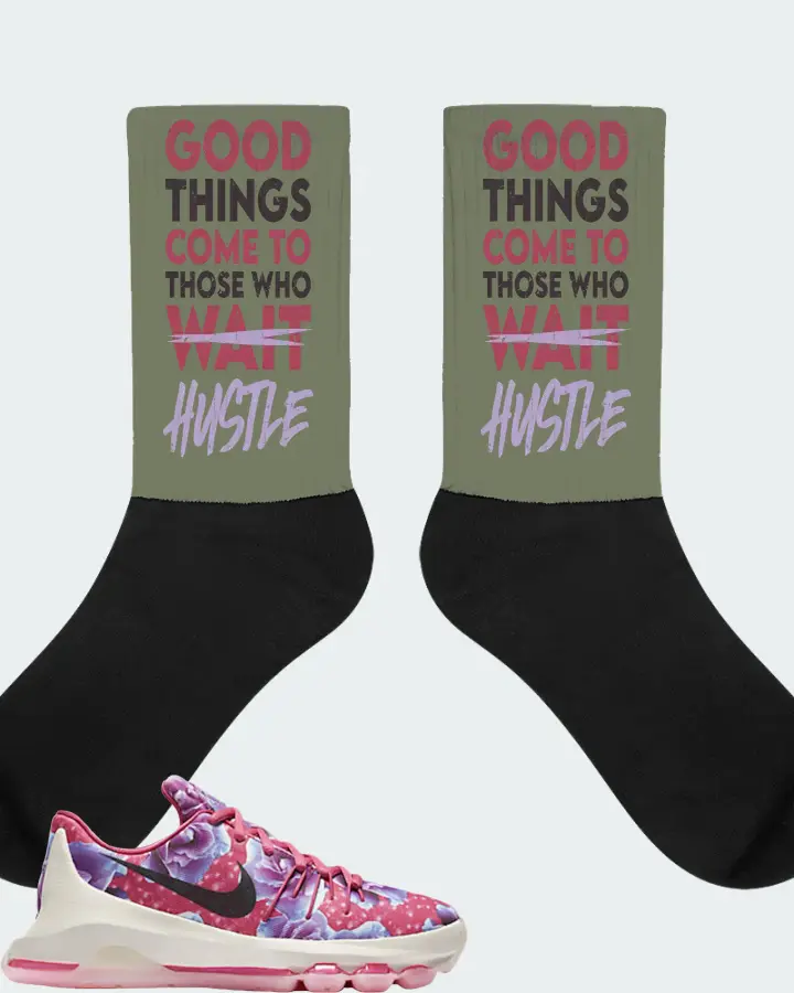 Nike KD 8 Sneaker Matching Olive Socks - Good Things Come