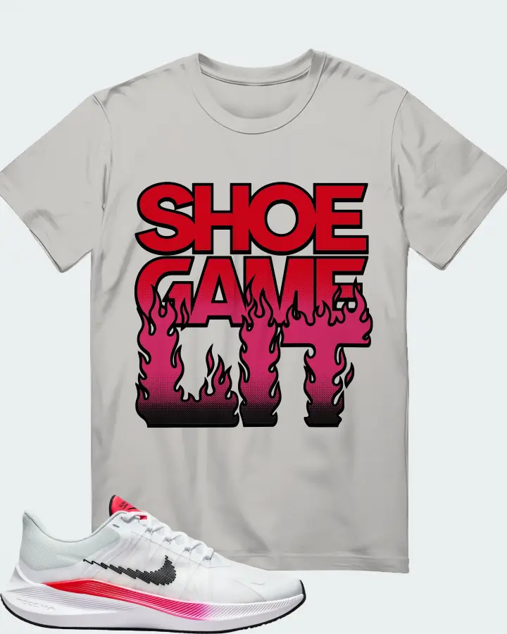 Nike Winflo 8 Sneaker Matching Grey T-Shirt - Shoe Game Lit Refreshed