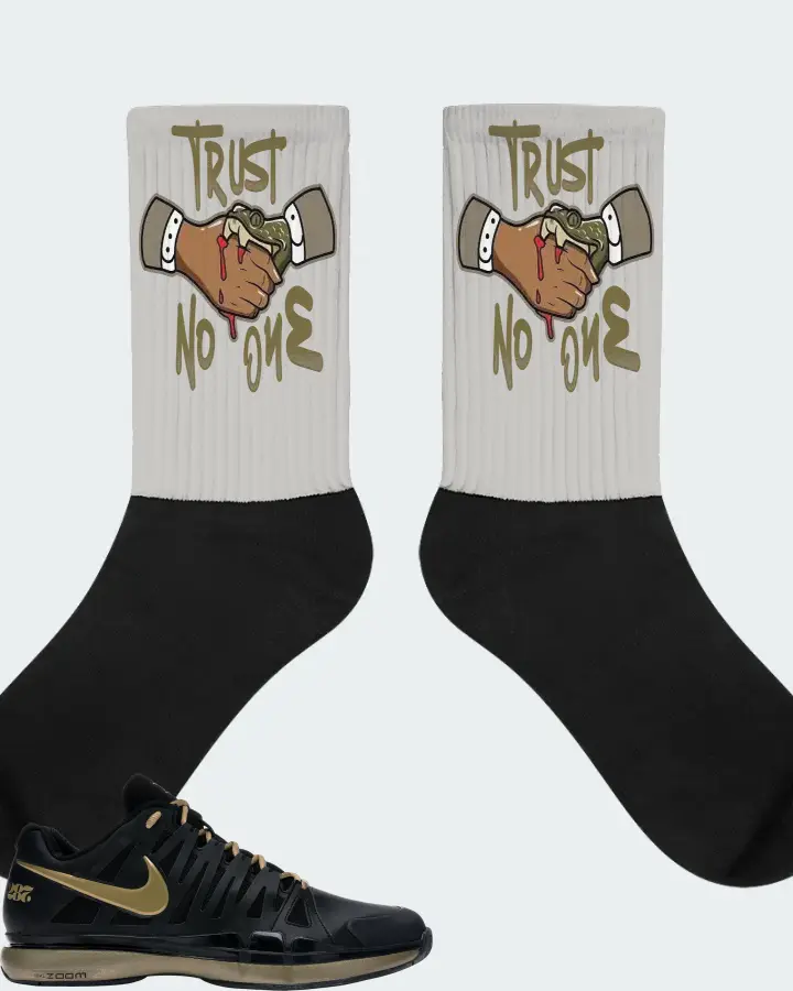 Nike Zoom Vapor 9 Sneaker Matching Grey Socks - Trust No One
