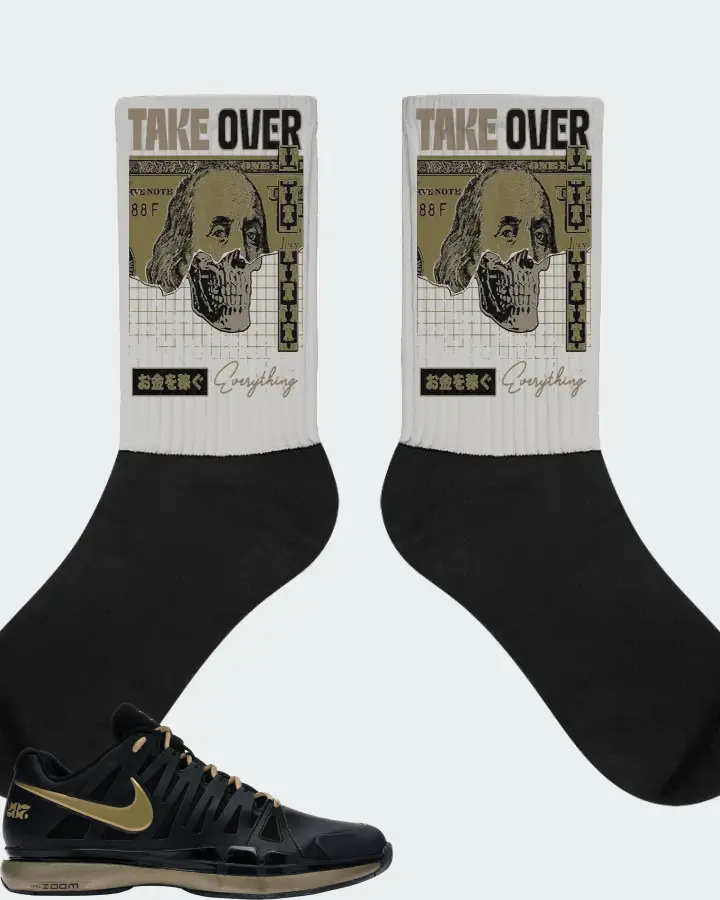 Nike Zoom Vapor 9 Sneaker Matching Grey Socks - Take Over