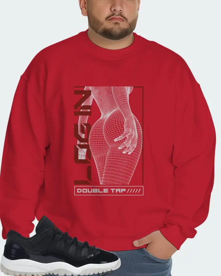 Jordan 11 Retro Low Sneaker Matching Red Sweatshirt (LOGIN) - View 6