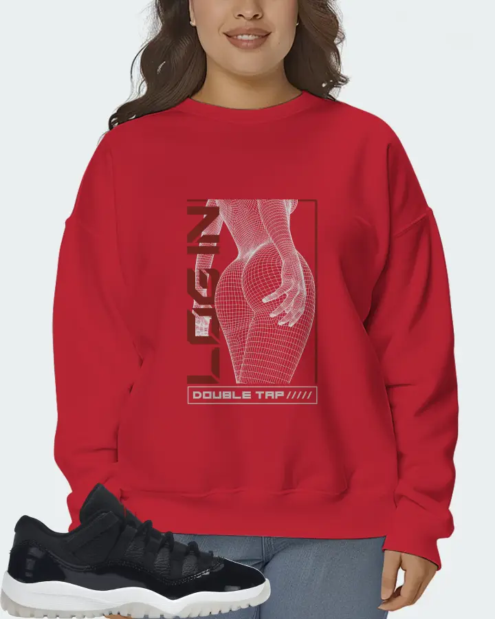 Jordan 11 Retro Low Sneaker Matching Red Sweatshirt (LOGIN) - View 7