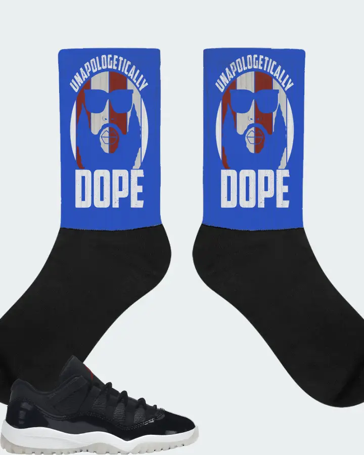 Jordan 11 Retro Low Sneaker Matching Royal Blue Socks - UNAPOLOGETICALLY DOPE Man