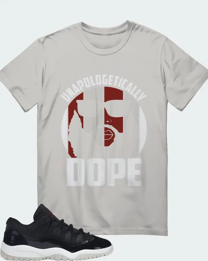 Jordan 11 Retro Low Sneaker Matching Grey T-Shirt - UNAPOLOGETICALLY DOPE Man