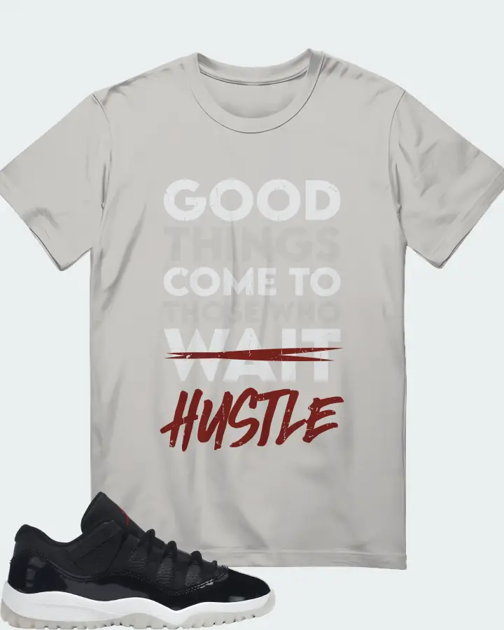 Jordan 11 Retro Low Sneaker Matching Grey T-Shirt - Good Things Come