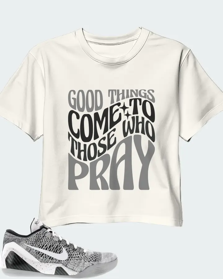 Nike Kobe 9 Elite Low Sneaker Matching Ecru White Crop Top - Good Things Come To Those Who Pray