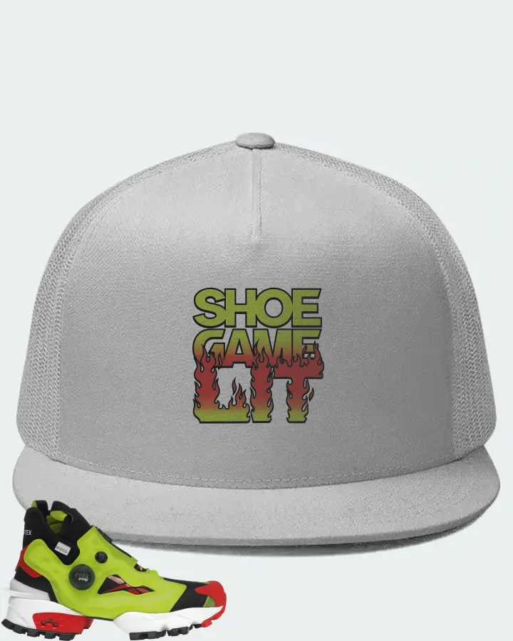 Reebok Instapump Fury X GTX Sneaker Matching White Hat - Shoe Game Lit Refreshed