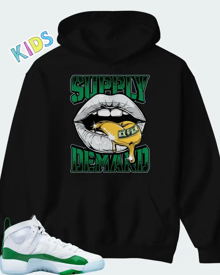 Air Jordan Two Trey Lucky Green Matching Kid's Hoodie
