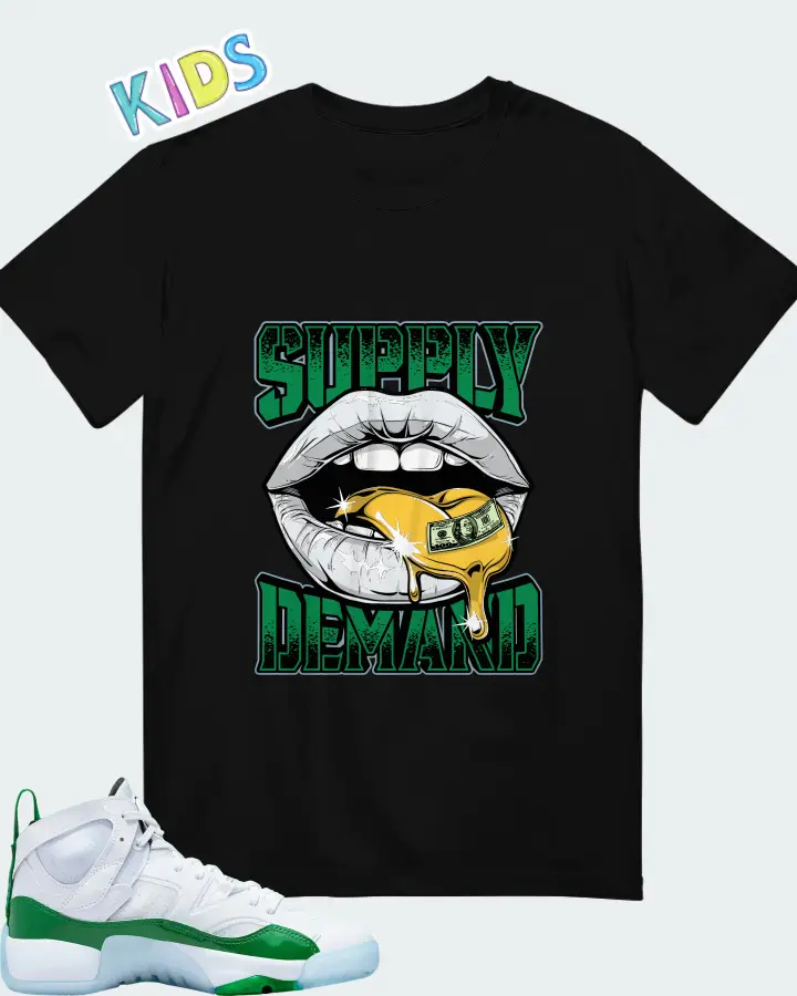 Air Jordan Two Trey Lucky Green Matching Kid's T-Shirt