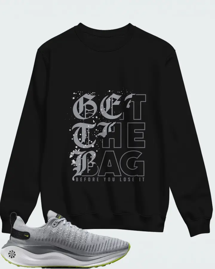 Nike InfinityRN 4 Wolf Grey Matching Sweatshirt