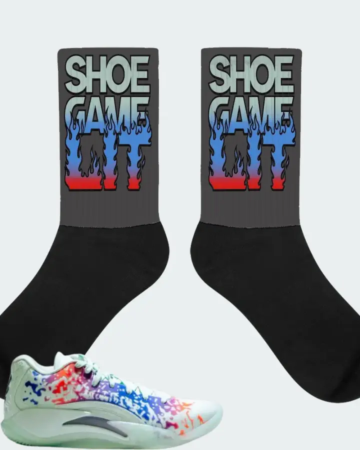 Nike Zion 3 Sneaker Matching Dark Grey Socks - Shoe Game Lit Refreshed
