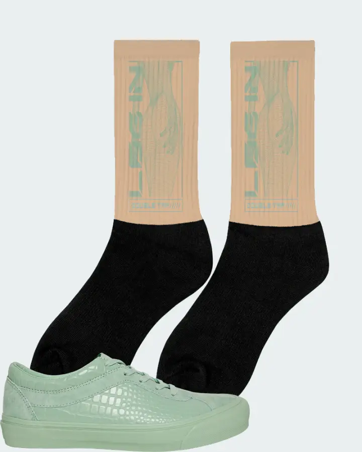 Vans Vault Bold Ni LX Sneaker Matching Cream Socks (LOGIN) - View 3