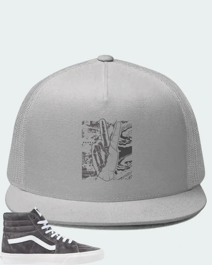 Vans Sk8-Hi Pig Suede Sneaker Matching White Hat - Peace of mind