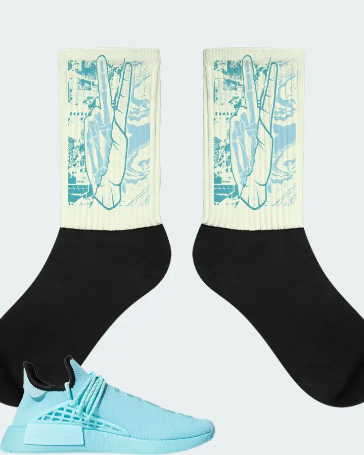 adidas NMD Hu Sneaker Matching Citron Socks - Peace of mind