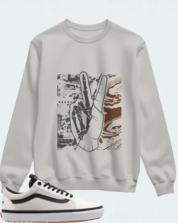 Vans Old Skool MTE DX Sneaker Matching Grey Sweatshirt - Peace of mind