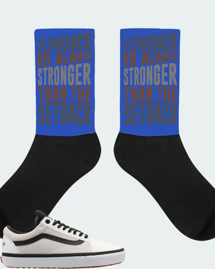 Vans Old Skool MTE DX Sneaker Matching Royal Blue Socks - The Comeback
