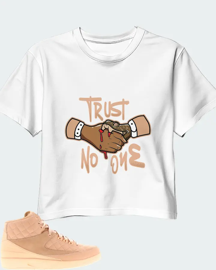 Jordan 2 Retro Sneaker Matching White Crop Top - Trust No One