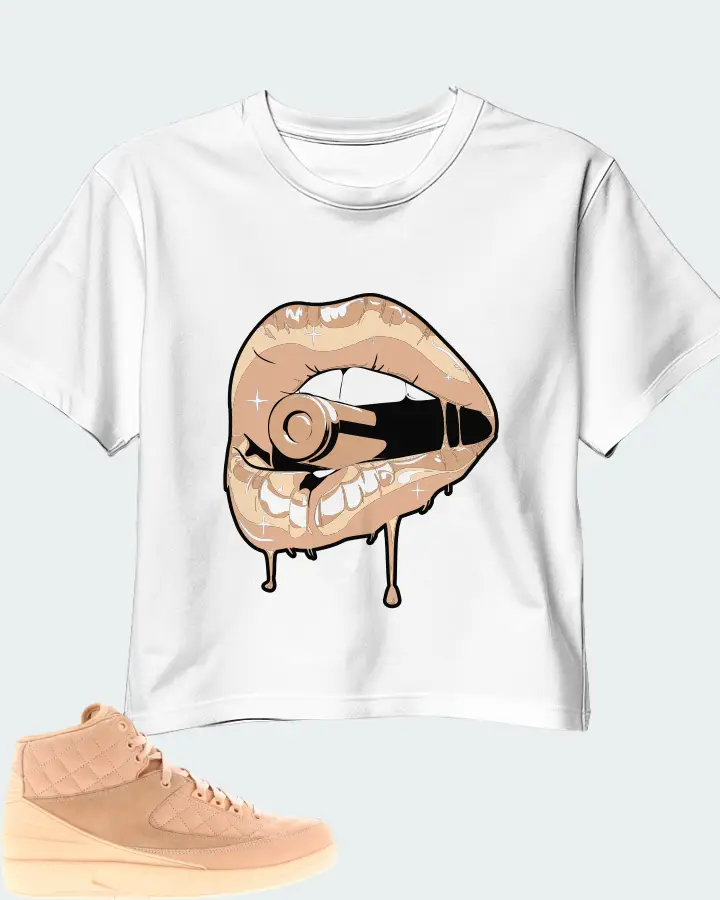 Jordan 2 Retro Sneaker Matching White Crop Top - Kiss of Death