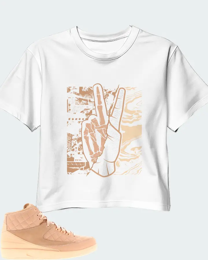 Jordan 2 Retro Sneaker Matching White Crop Top - Peace of mind