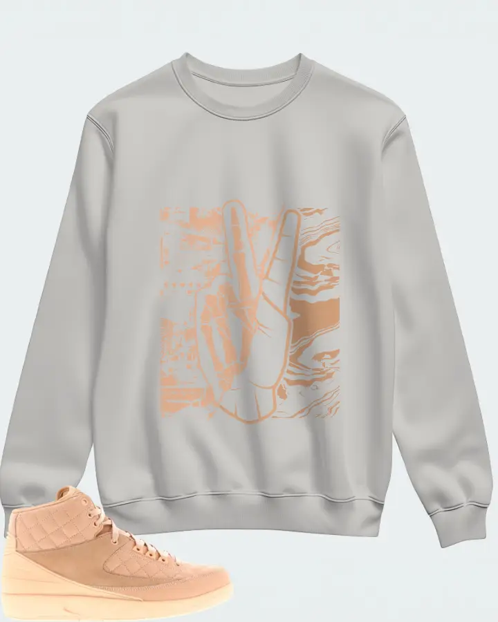 Jordan 2 Retro Sneaker Matching Grey Sweatshirt - Peace of mind