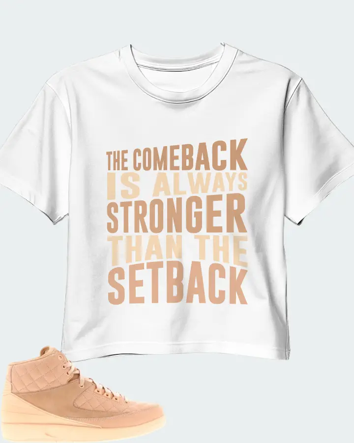 Jordan 2 Retro Sneaker Matching White Crop Top - The Comeback