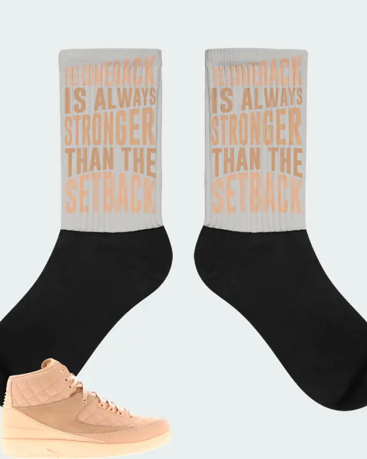 Jordan 2 Retro Sneaker Matching Grey Socks - The Comeback