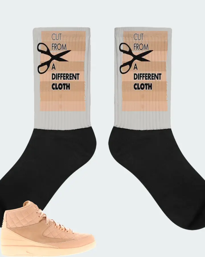 Jordan 2 Retro Sneaker Matching Grey Socks - Cut From a Different Cloth