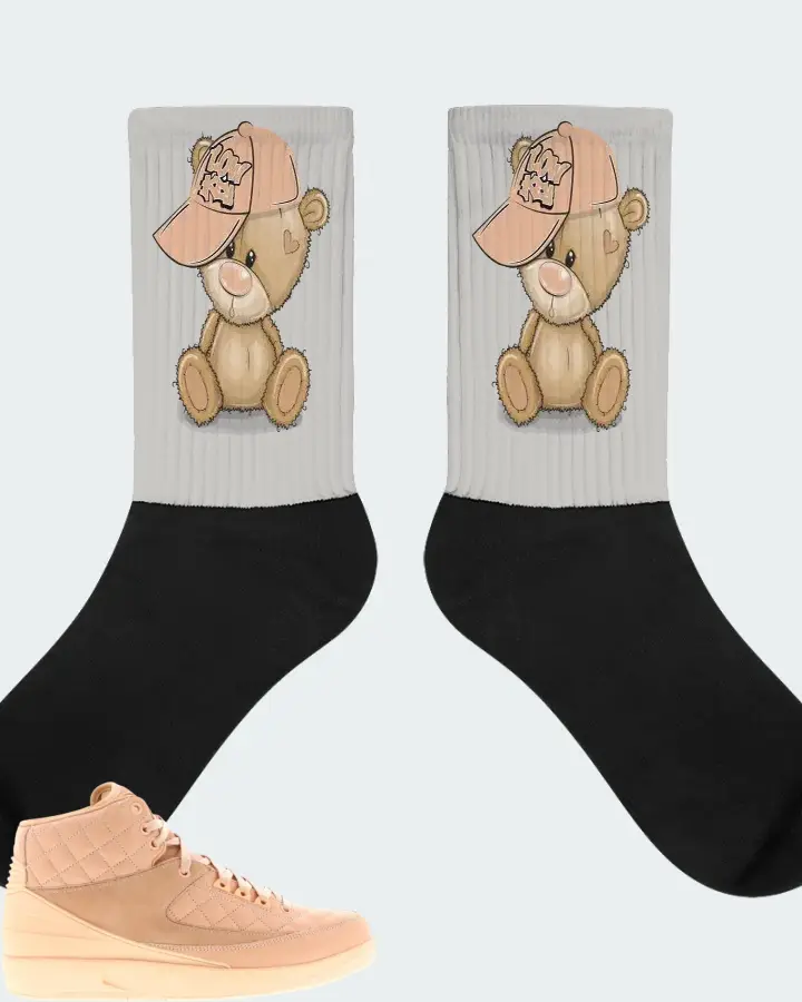Jordan 2 Retro Sneaker Matching Grey Socks - LOW KEY BEAR