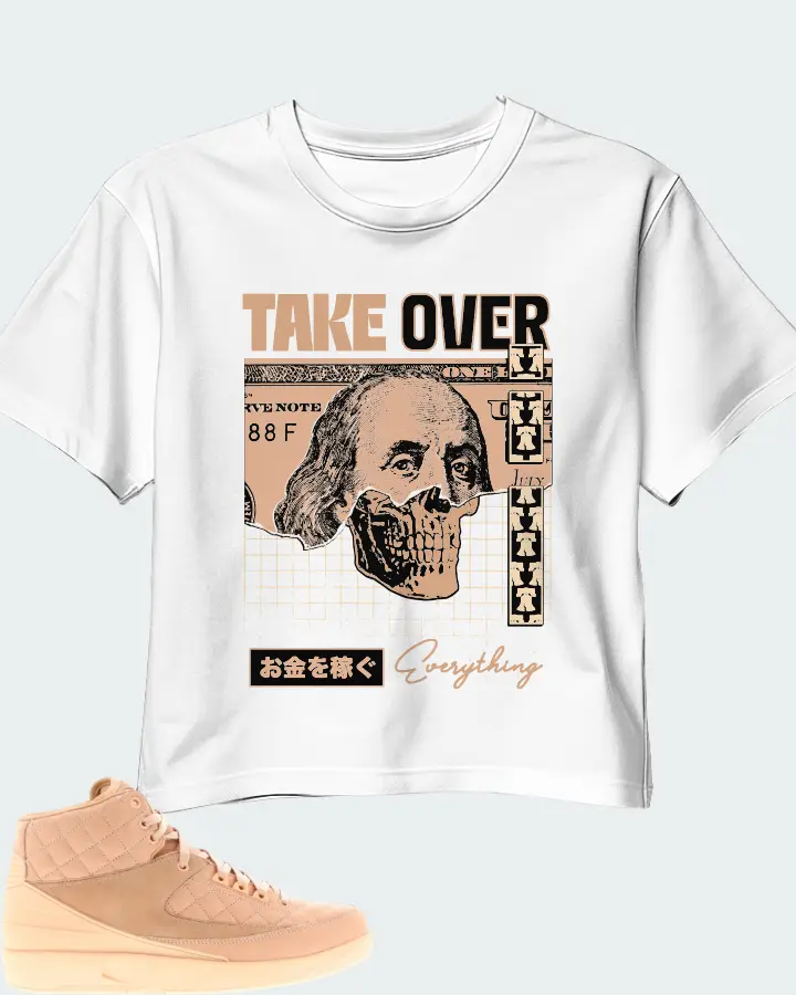 Jordan 2 Retro Sneaker Matching White Crop Top - Take Over