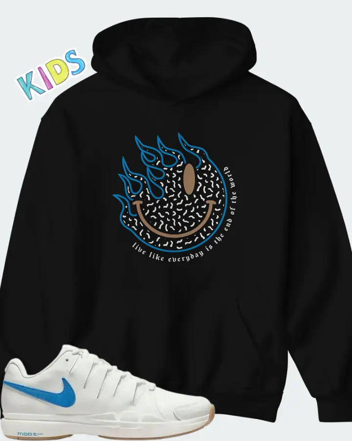 Nike Zoom Vapor 9.5 Tour LTR Sail University Blue Matching Kid's Hoodie