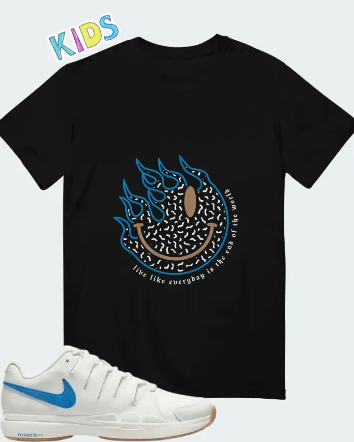 Nike Zoom Vapor 9.5 Tour LTR Sail University Blue Matching Kid's T-Shirt