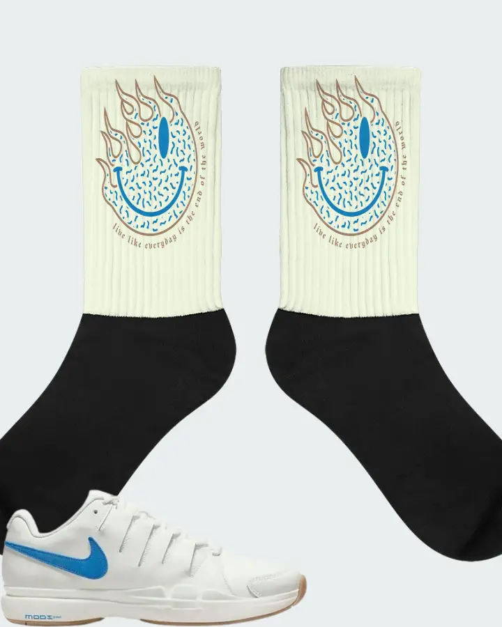 Nike Zoom Vapor 9.5 Tour LTR Sail University Blue Matching Socks