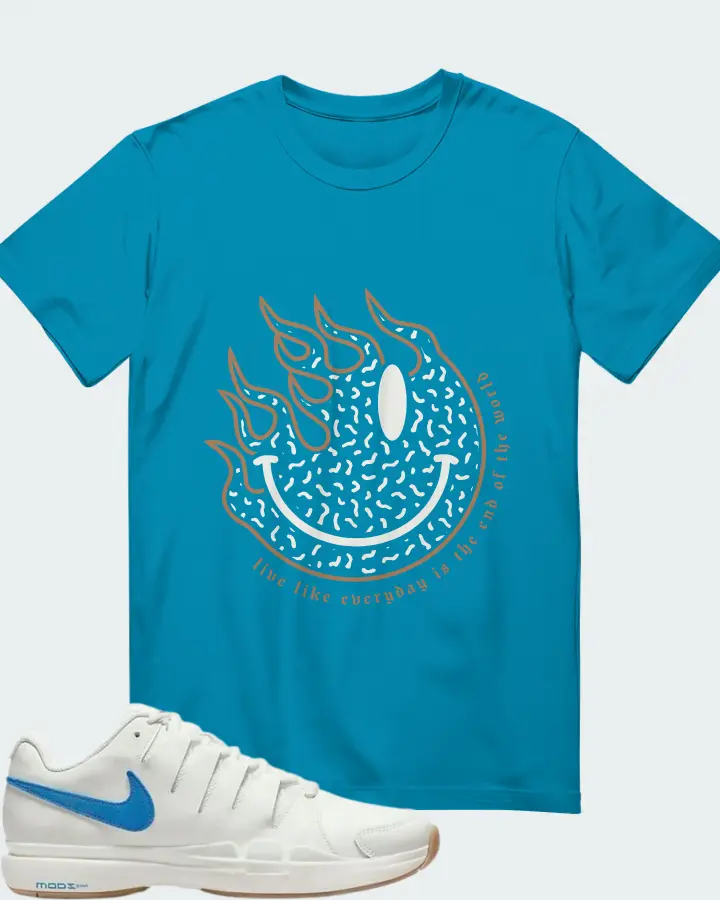 Nike Zoom Vapor 9.5 Tour LTR Sail University Blue Matching T-Shirt