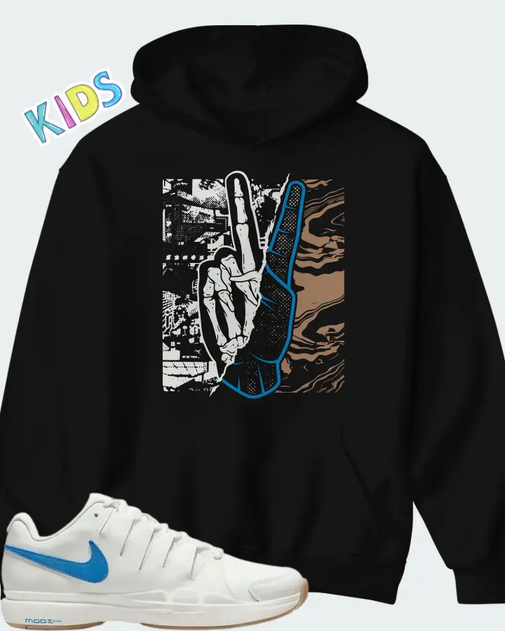 Nike Zoom Vapor 9.5 Tour LTR Sail University Blue Matching Kid's Hoodie