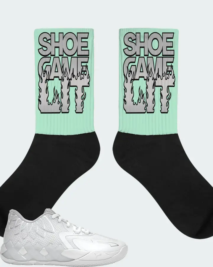 Puma LaMelo Ball MB.01 Sneaker Matching Mint Socks - Shoe Game Lit Refreshed