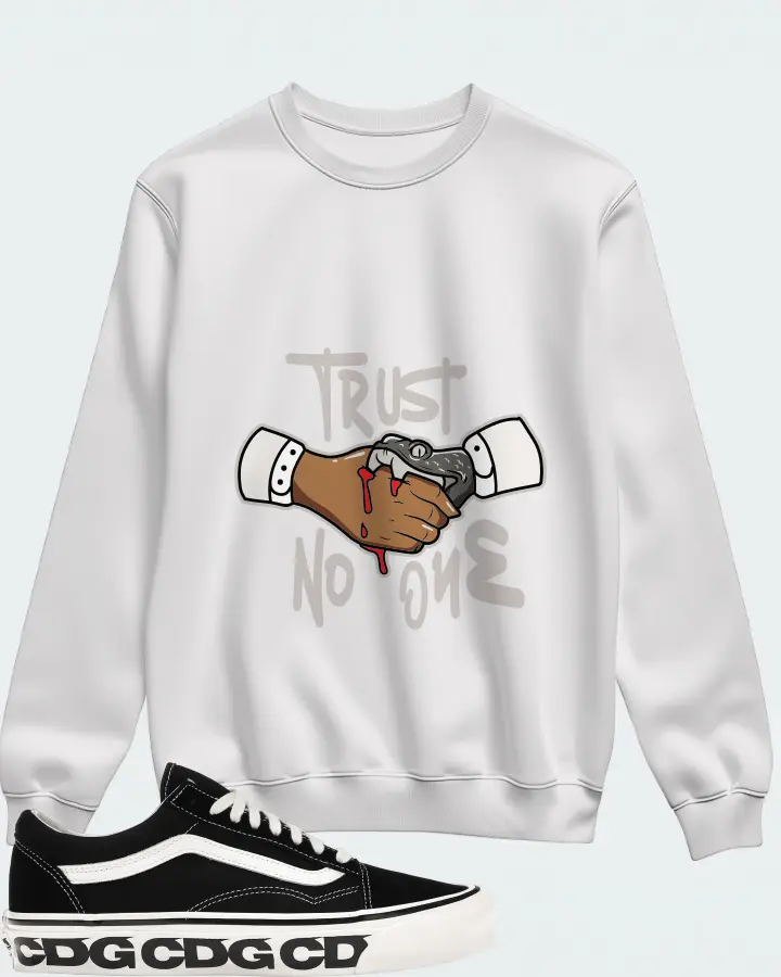 Vans Old Skool LX Sneaker Matching White Sweatshirt - Trust No One