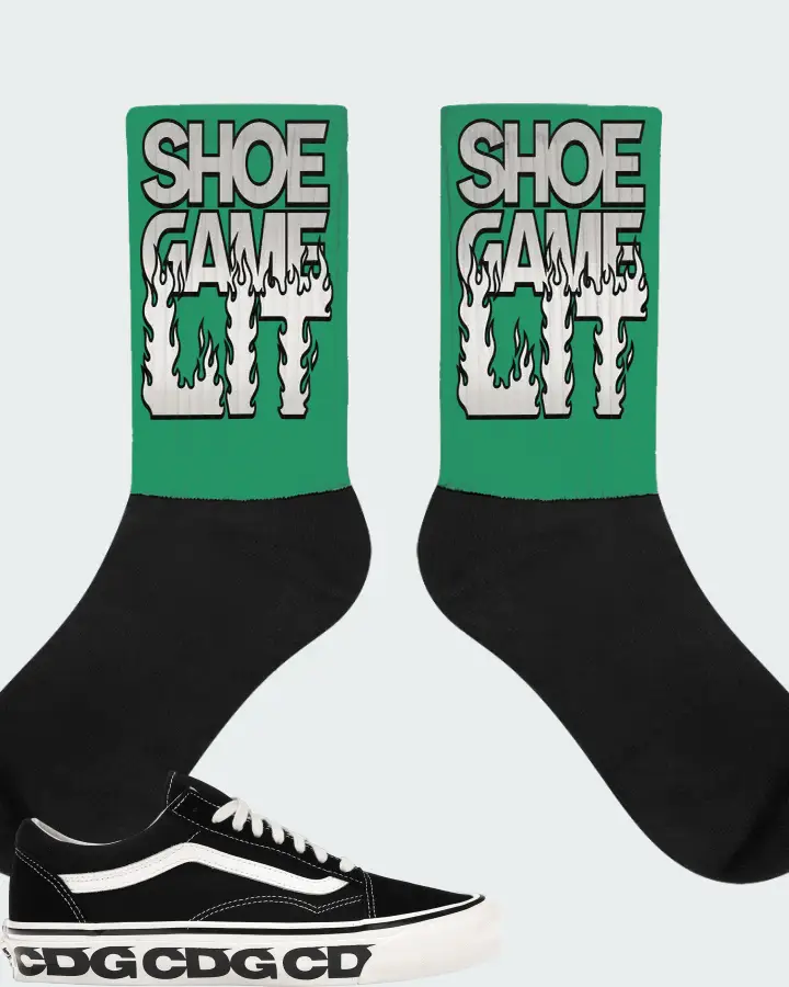 Vans Old Skool LX Sneaker Matching Kelly Green Socks - Shoe Game Lit Refreshed